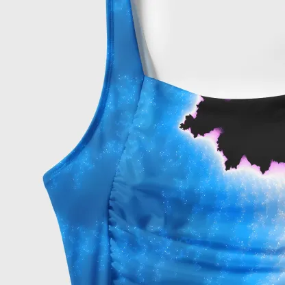 Soulisfree Cosmic Nebula Edge Galaxy One‑Piece Swimsuit
