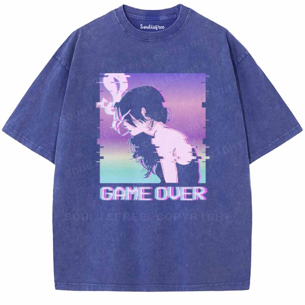 Soulisfree GAME OUER Washed Tee
