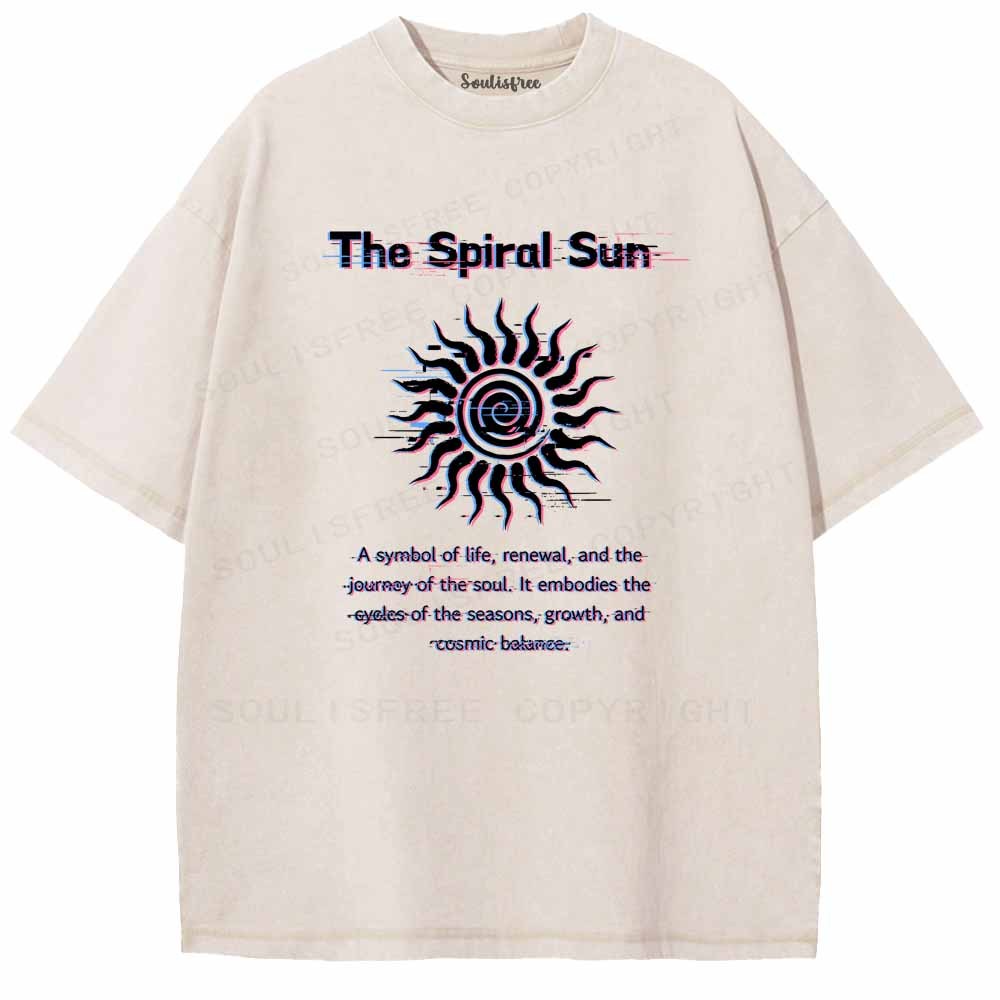 Soulisfree The Spiral Sun Washed Tee