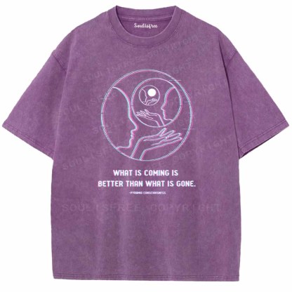 Soulisfree  WHAT IS COMING IS BETTER THAN WHAT IS GONE Washed Tee