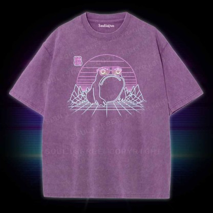 Soulisfree Unhappy Frog Washed Tee