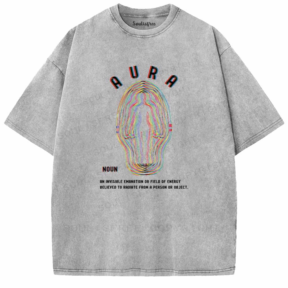 Soulisfree  Glitch Energy Aura Washed Tee