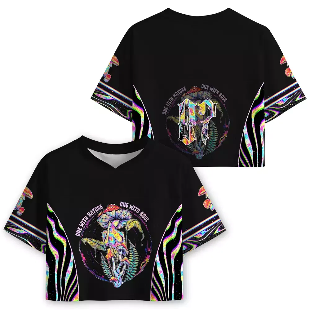 Soulisfree One With Nature, One With Soul Cropped Mesh Jersey