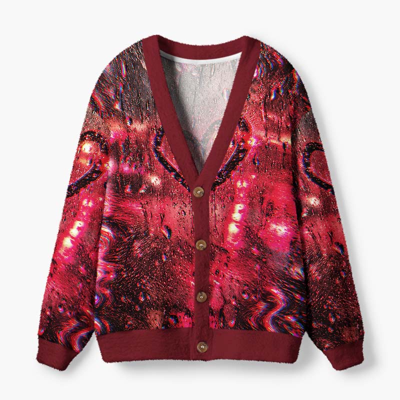 Soulisfree Born From The Chaos Fuzzy Cardigan Sweater