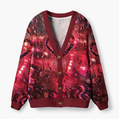 Soulisfree Born From The Chaos Fuzzy Cardigan Sweater