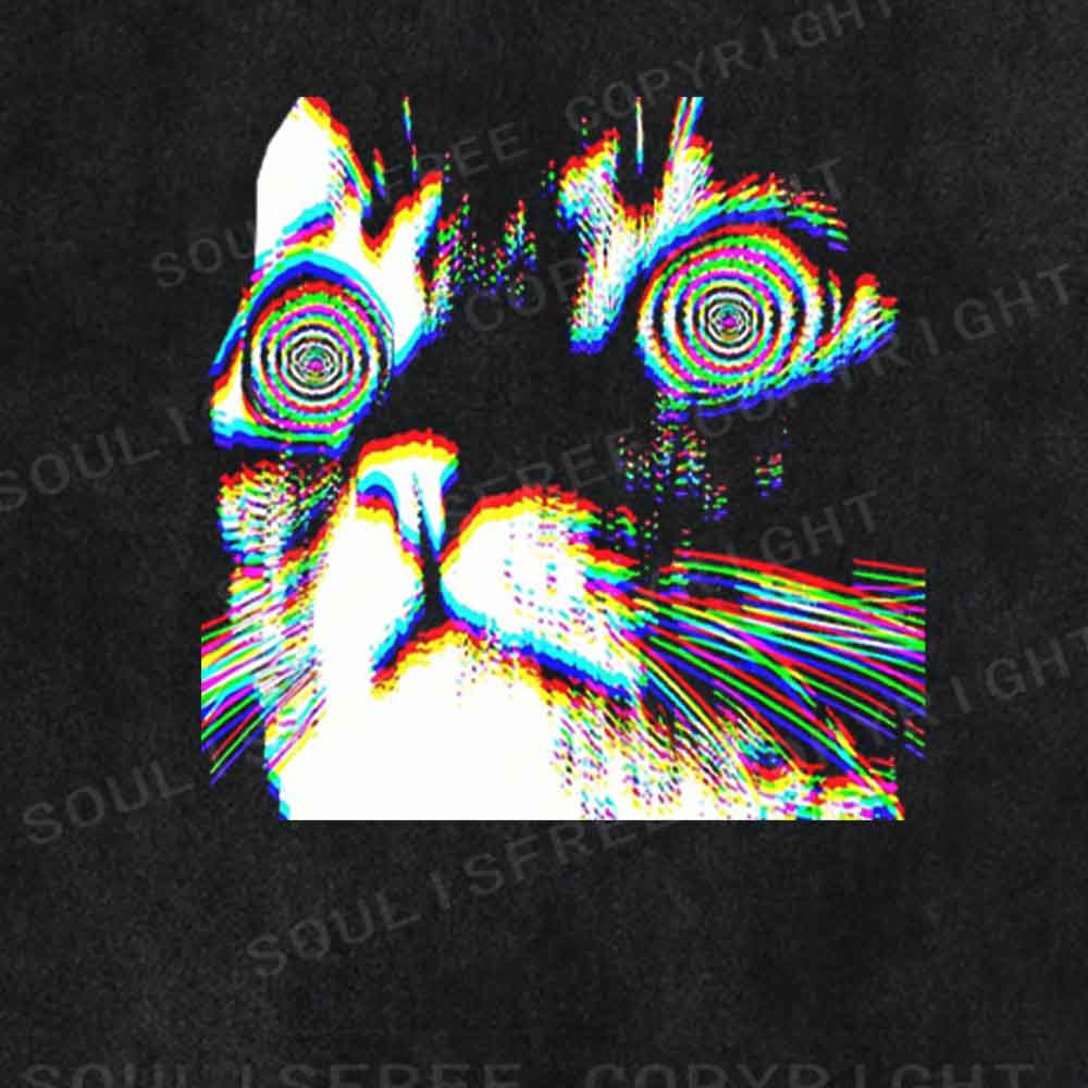Soulisfree Trance Vision Kitty Washed Tee