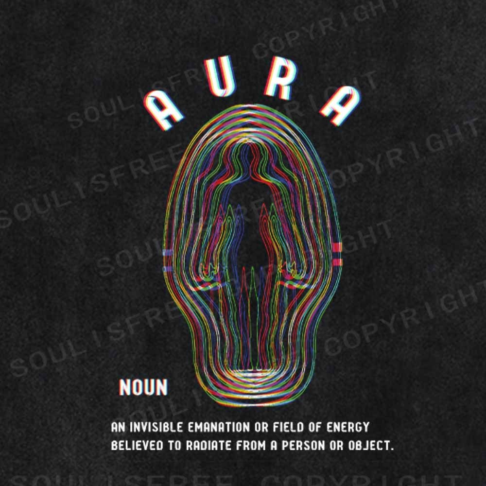 Soulisfree  Glitch Energy Aura Washed Tee