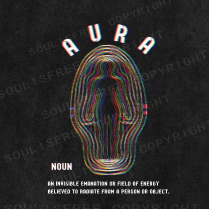 Soulisfree  Glitch Energy Aura Washed Tee