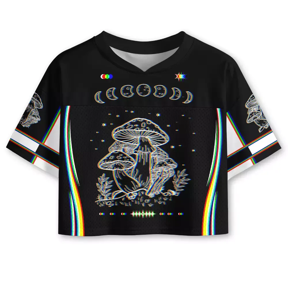 Designed Soulisfree Mushroom and Moon Cropped Jersey | Soulisfree