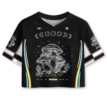 Soulisfree Mushroom and Moon Cropped Jersey