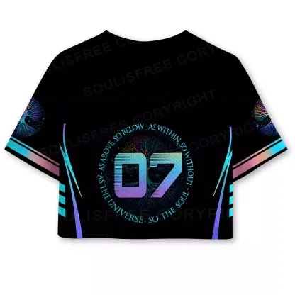 Soulisfree  As Above, So Below  Cropped Mesh Jersey