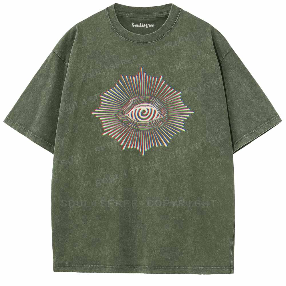 Soulisfree  GLITCHED GAZE Washed Tee