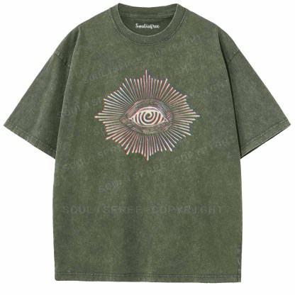 Soulisfree  GLITCHED GAZE Washed Tee