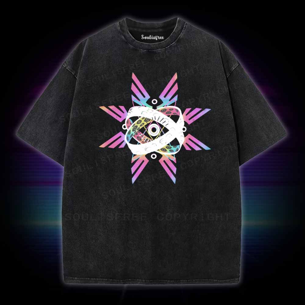 Soulisfree Neon biblically accurate angel Washed Tee