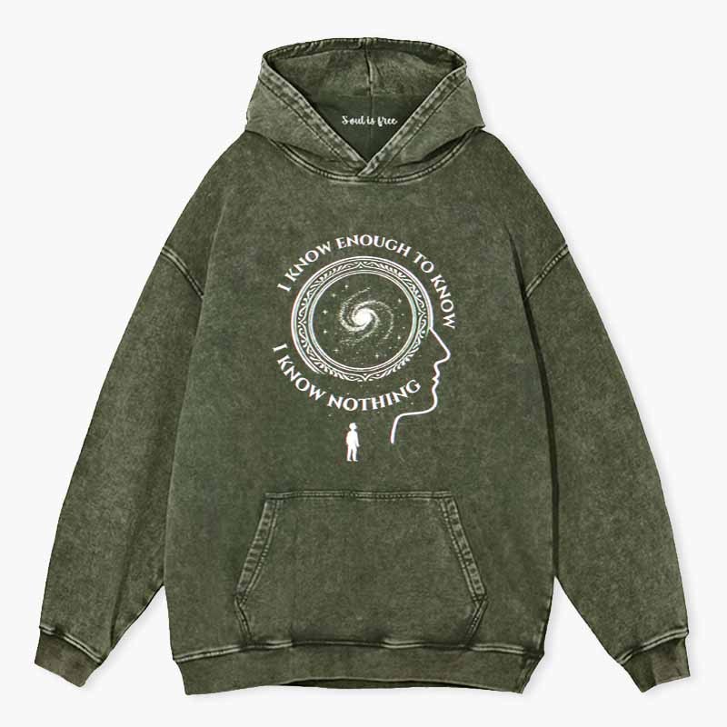 Soulisfree The Spiral of Knowing Nothing Washed Hoodie