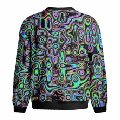 Soulisfree DIGITAL DREAMSCAPE Fuzzy Crewneck Sweater