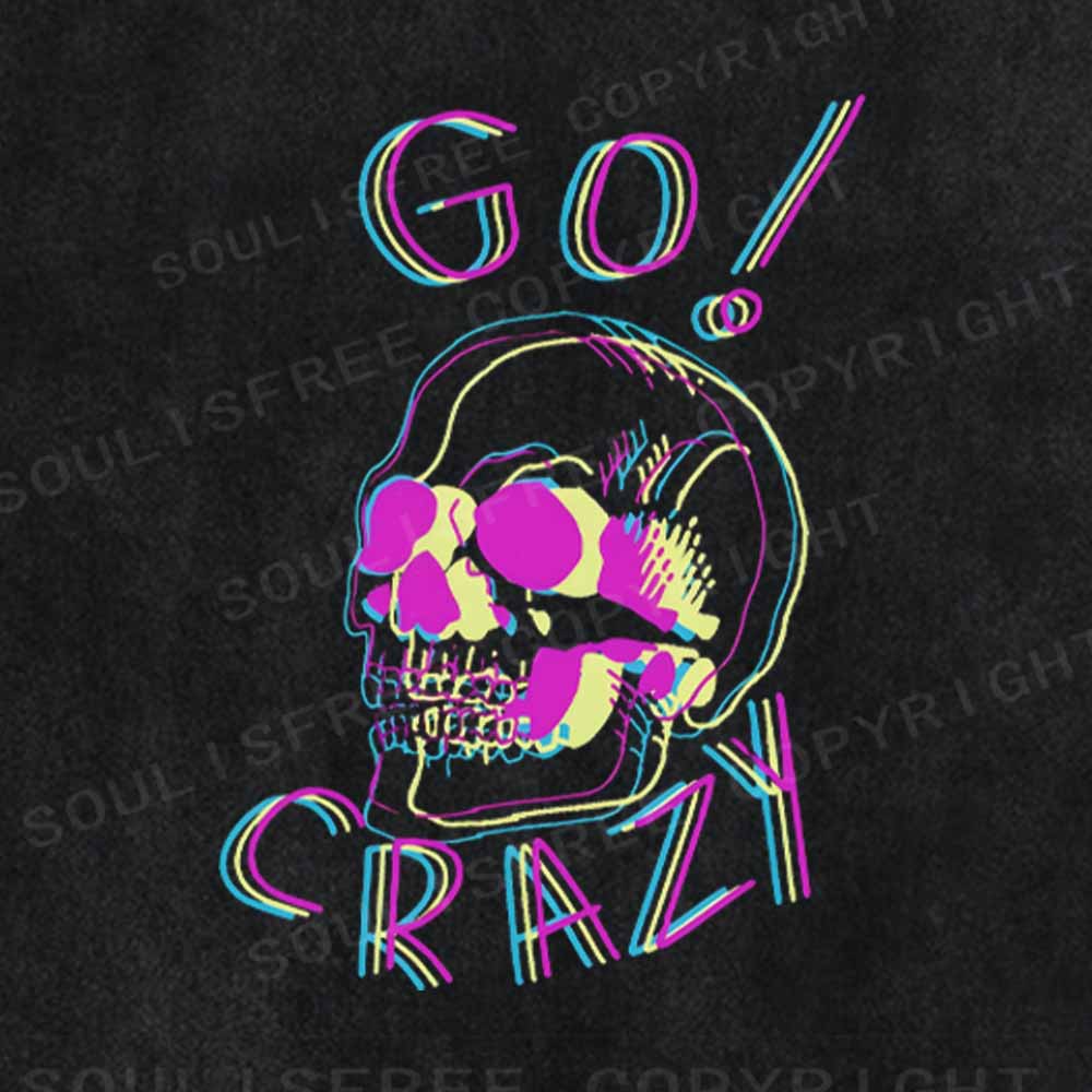 Soulisfree   GO! CRAZY Washed Tee