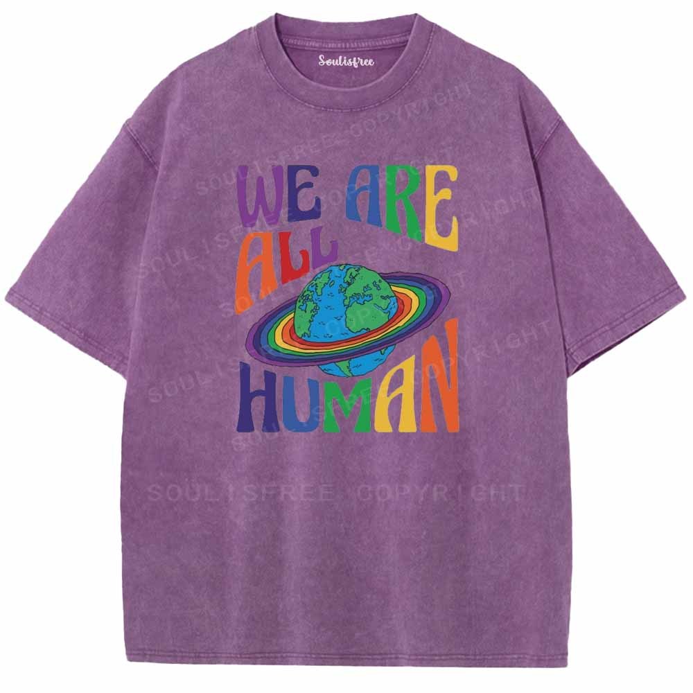 Soulisfree WE ARE ALL HUMAN Washed Tee