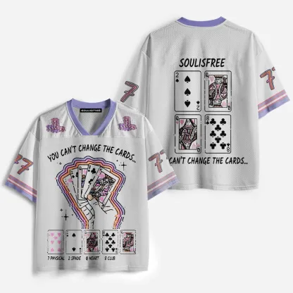Soulisfree YOU CAN'T CHANGE THE CARDS.. Mesh Jersey