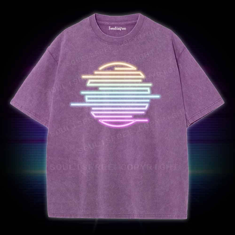 Soulisfree Glorp Retro Vaporwave Sun Washed Tee