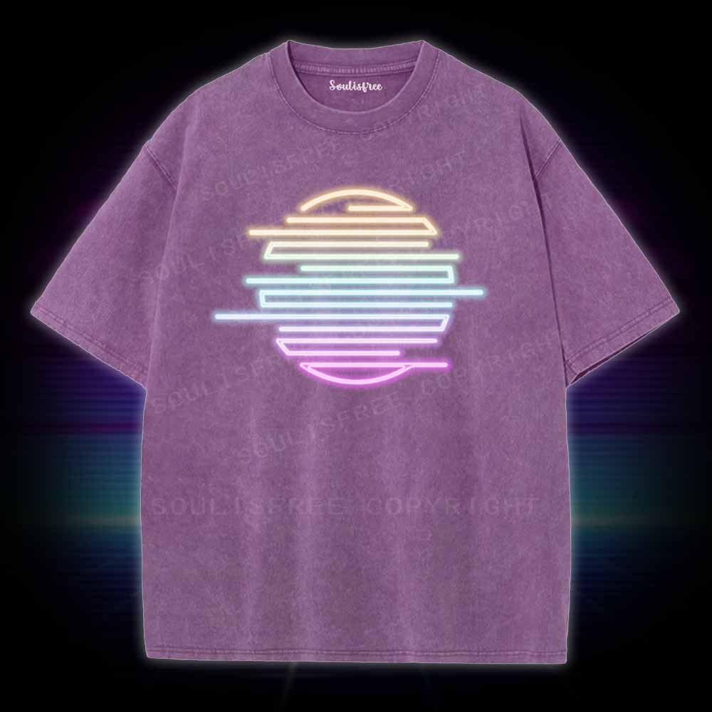 Soulisfree Glorp Retro Vaporwave Sun Washed Tee