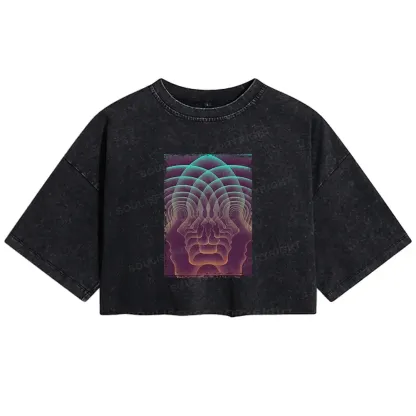 Do You Really Know Yourself Washed Crop T-shirt