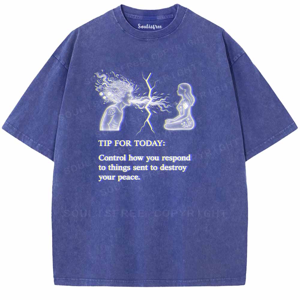 Soulisfree  Protect Your Peace Washed Tee