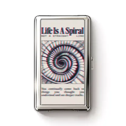Soulisfree Life Is A Spiral Metal Pocket Case