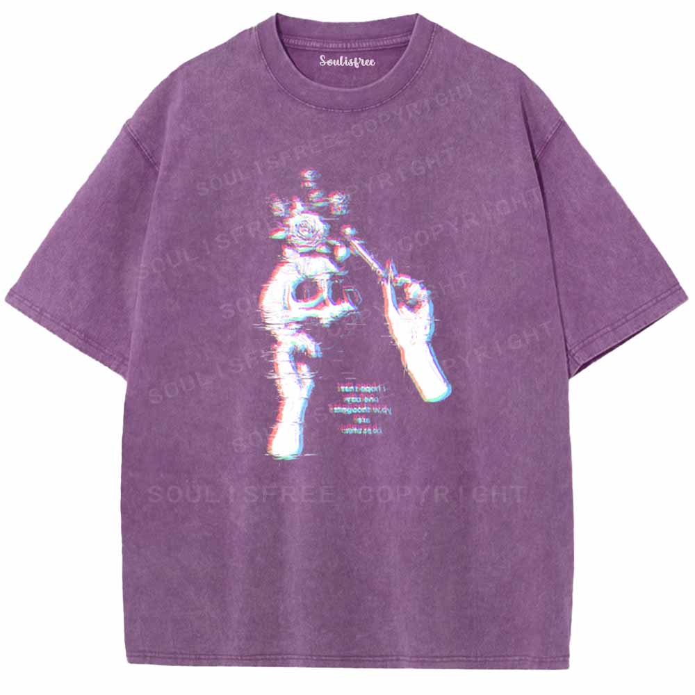 Soulisfree Beauty Blooms Within Bone Washed Tee