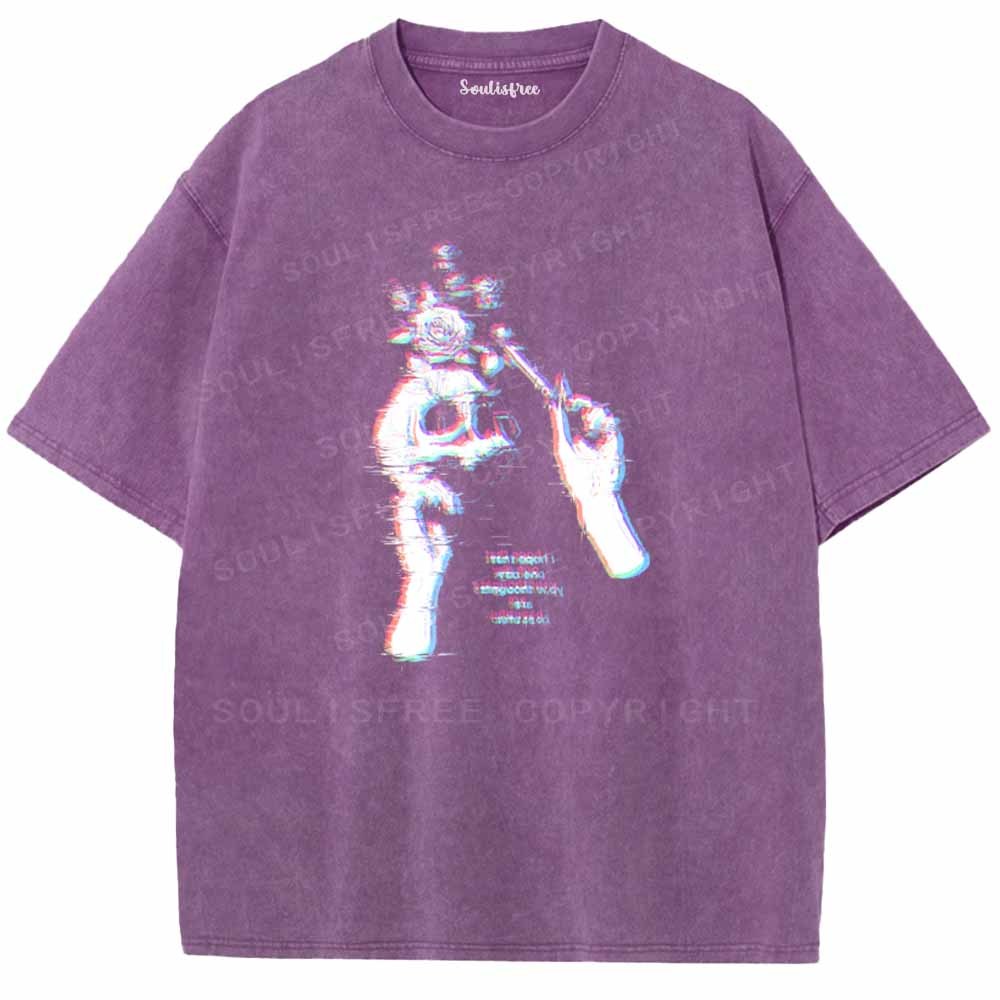 Soulisfree Beauty Blooms Within Bone Washed Tee
