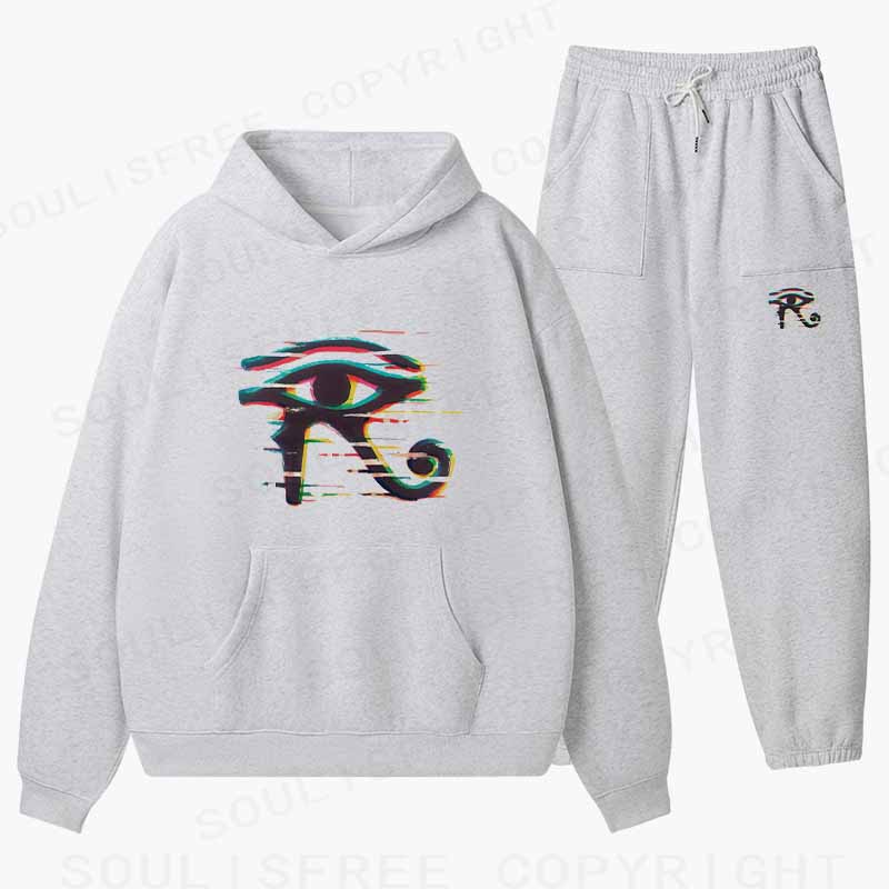 Soulisfree Eye of Horus Cotton Fleece Hoodie Set