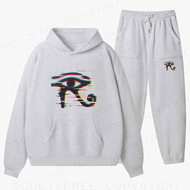 Soulisfree Eye of Horus Cotton Fleece Hoodie Set