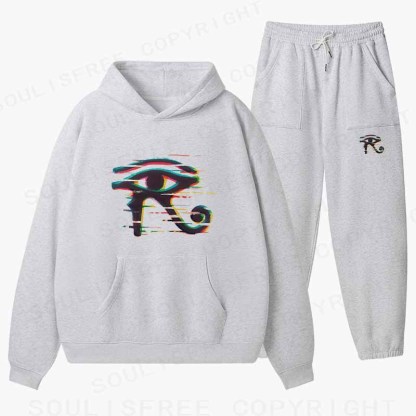 Soulisfree Eye of Horus Cotton Fleece Hoodie Set