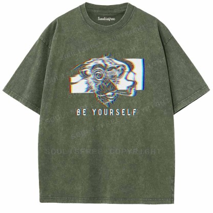 Soulisfree  BE YOURSELF  Washed Tee