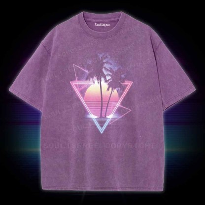 Soulisfree Retro 80s Vaporwave Washed Tee