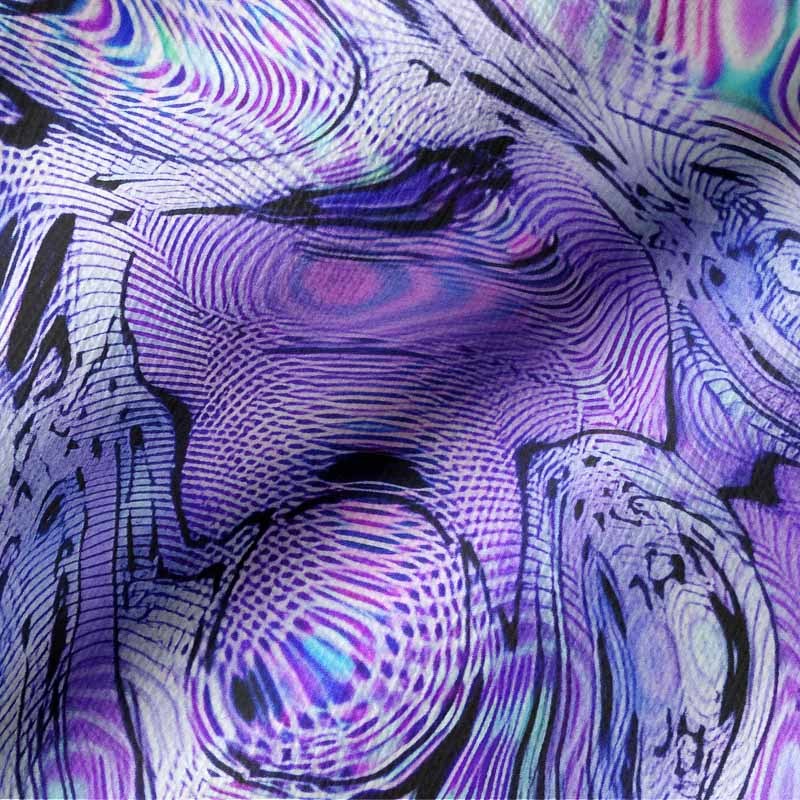Soulisfree Hypnotic Purple Vortex Long Sleeve Cotton Tee