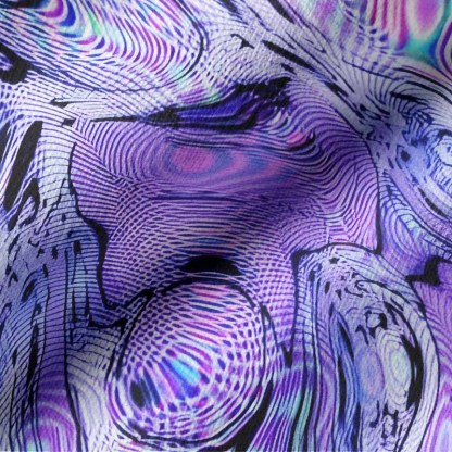 Soulisfree Hypnotic Purple Vortex Long Sleeve Cotton Tee