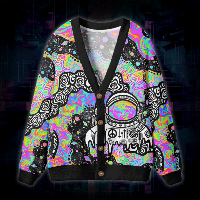 Soulisfree Lost In My Own World Fuzzy Cardigan Sweater