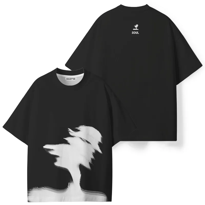Soulisfree Glitch Silhouette ECO‑PERF Graphic Tee