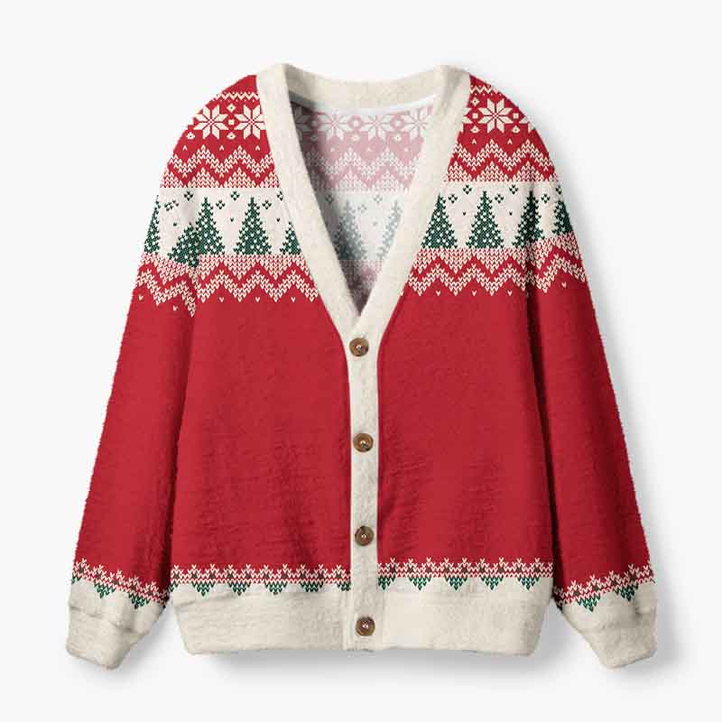 Soulisfree A Timeless Christmas Tradition Fuzzy Cardigan Sweater
