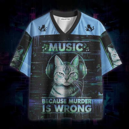 Soulisfree  Music Because Murder Is Wrong Mesh Jersey