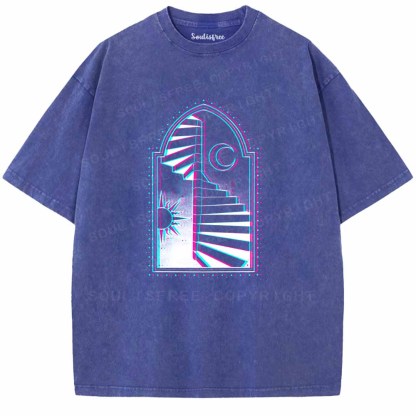 Soulisfree  Sun Moon Steps Of Free Soul Washed Tee
