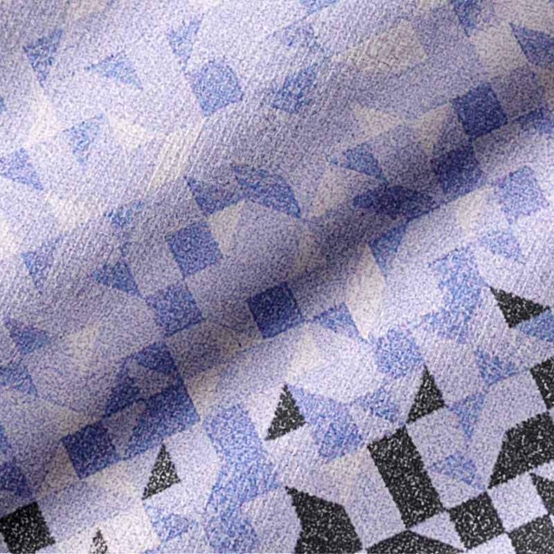 Soulisfree Gradient Mosaic Geometric Long Sleeve Cotton Tee