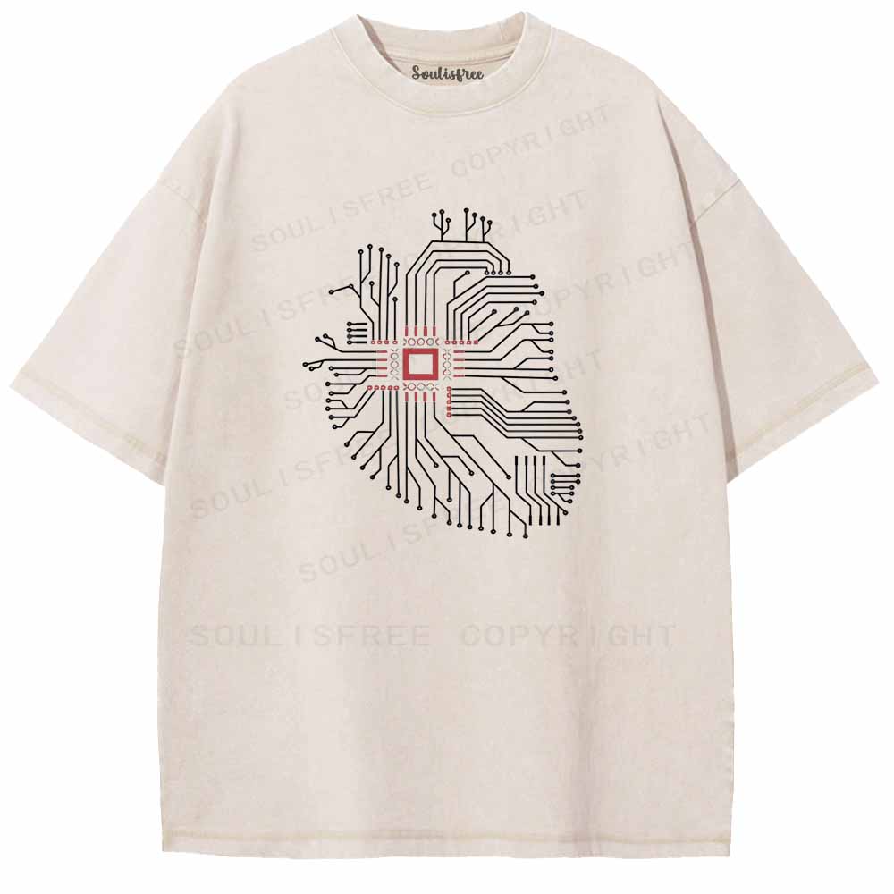 Soulisfree CIRCUITRY OF THE MIND Washed Tee