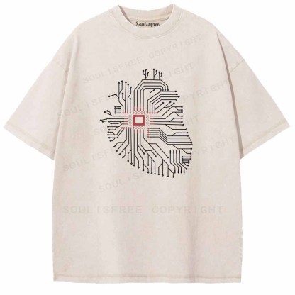 Soulisfree CIRCUITRY OF THE MIND Washed Tee
