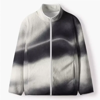 Soulisfree  Between Light And Shadow Flannel Zip-Up Jacket