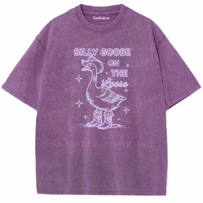 Soulisfree SILLY GOOSE ON THE LOOSE Washed Tee