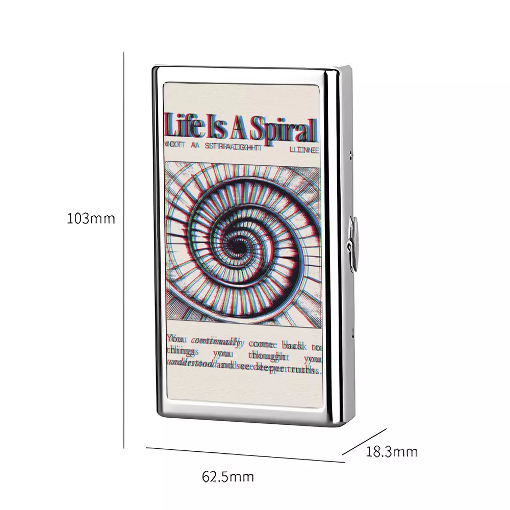 Soulisfree Life Is A Spiral Metal Pocket Case