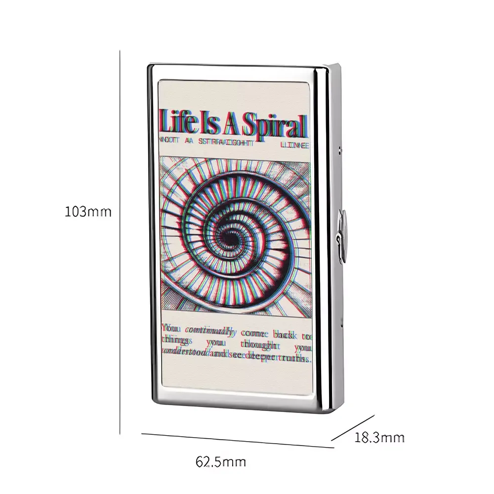 Soulisfree Life Is A Spiral Metal Pocket Case