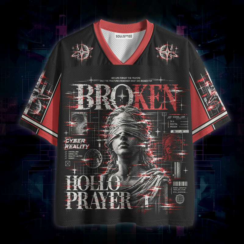 Soulisfree Broken Hollo Prayer Mesh Jersey